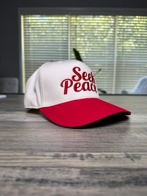RED "Seek Peace" Hat