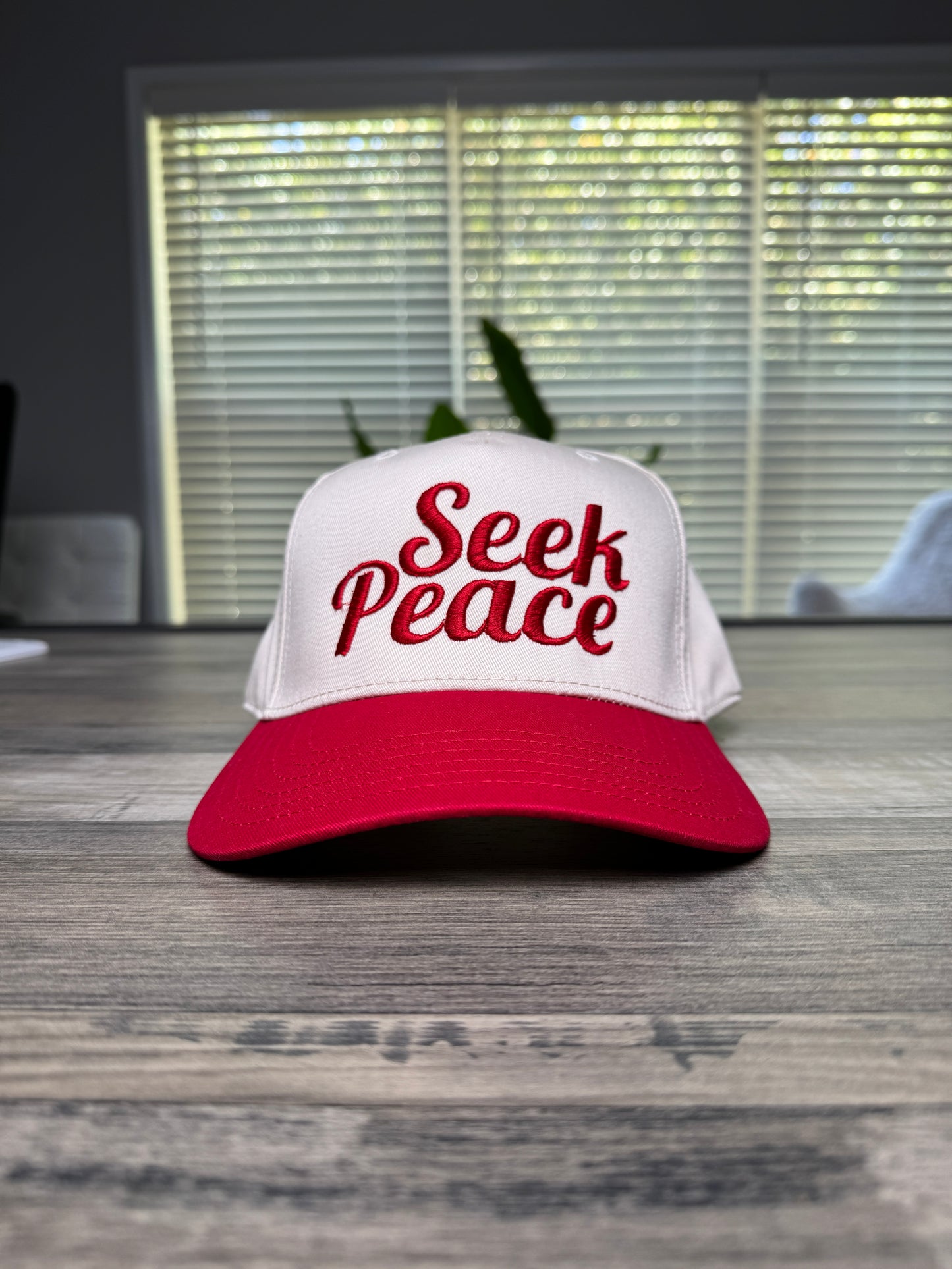 RED "Seek Peace" Hat